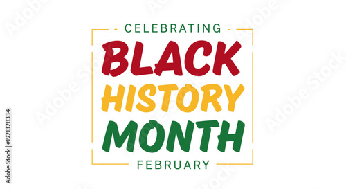 Celebrating Black History Month in February with Red, Yellow, and Green Colors