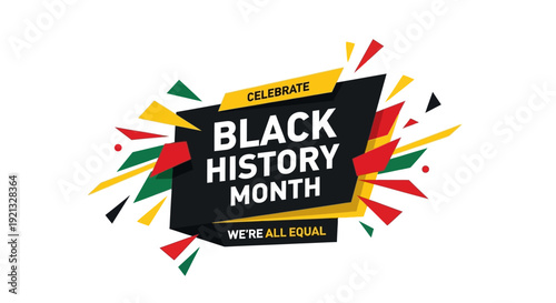 Celebrate Black History Month Awareness with African American Culture and Equality Message