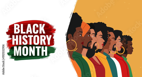 Black History Month Celebration with Diverse Group of People
