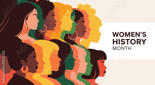 Diverse Group of Women Celebrating Women's History Month with Strength and Unity