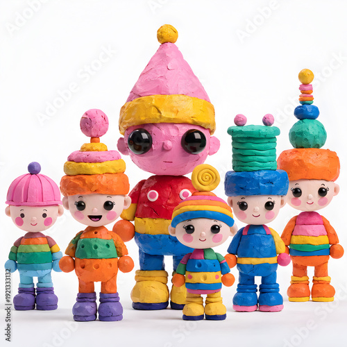 Wallpaper Mural children bright plasticine isolated on white Torontodigital.ca