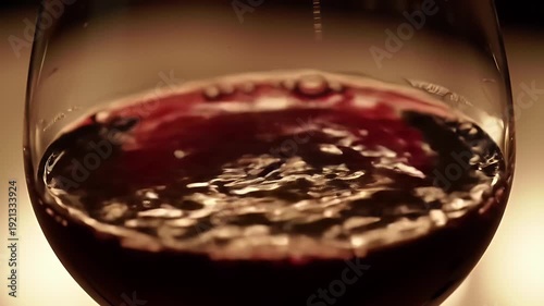 Red wine swirl glass.