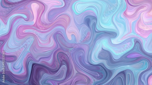 A vibrant abstract swirl of soft pastel colors creates a dreamlike atmosphere, perfect for use in backgrounds, digital design, or artistic projects that require a soothing palette,