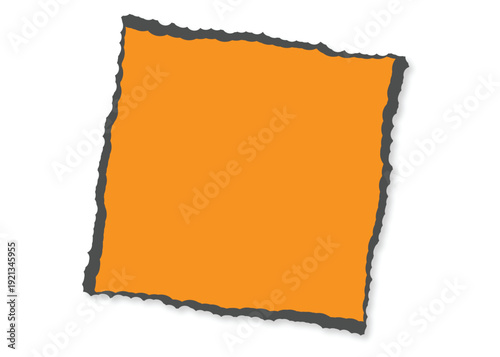 Torn Paper Note Sticker Vector – Ripped Edge Scrap Paper Element