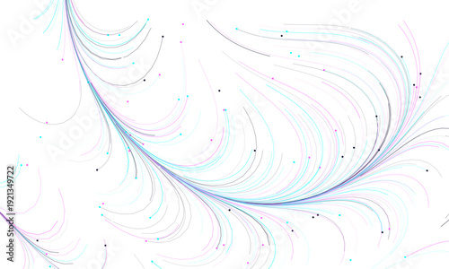 Minimalist Neural Connection Concept with Elegant Curved Lines.