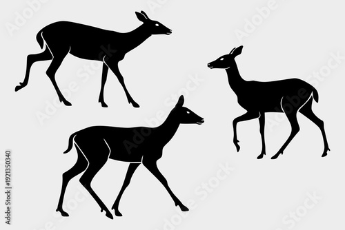 “Running Horse Silhouettes Set  Black Stallion Vector Illustration Collection”