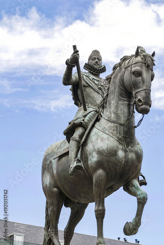 Wallpaper Mural Equestrian statue of King Philip III in Plaza Mayor, monument of Madrid from 1616 Torontodigital.ca