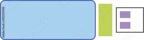 blue and yellow vector icon design of a data storage device, symbolizing  memory and information transfer technology.