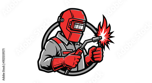 A strong cartoon football boy mascot holding a cigarette, a red heart, and a red devil in his hands