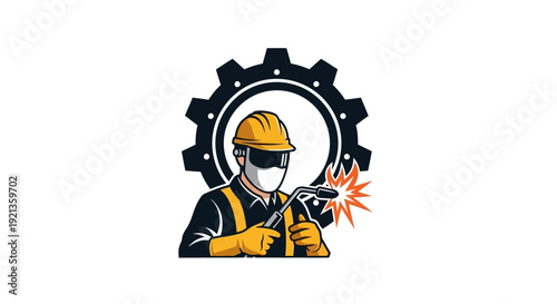 Friendly cartoon boy engineer wearing a safety helmet and glasses shown as a colorful 3D vector worker icon symbolizing work and mechanics