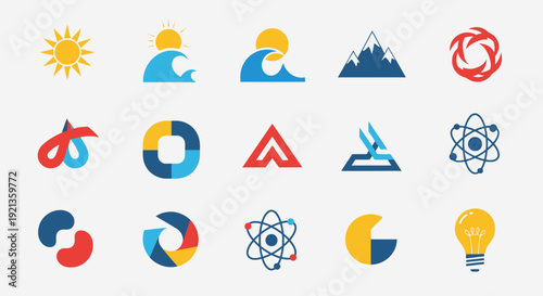 A clean set of yellow vector warning and traffic icons with triangles, arrows, and caution symbols designed for web, business, and interface use