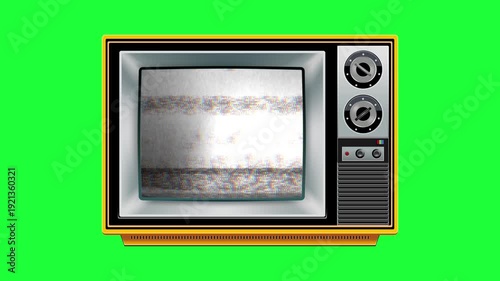 Vintage TV with static on the screen a concept video of retro broadcasting.