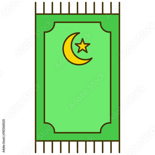 Muslim Prayer Mat With Moon And Star