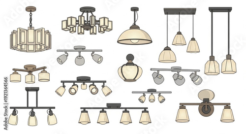 Collection of Modern Light Fixtures.