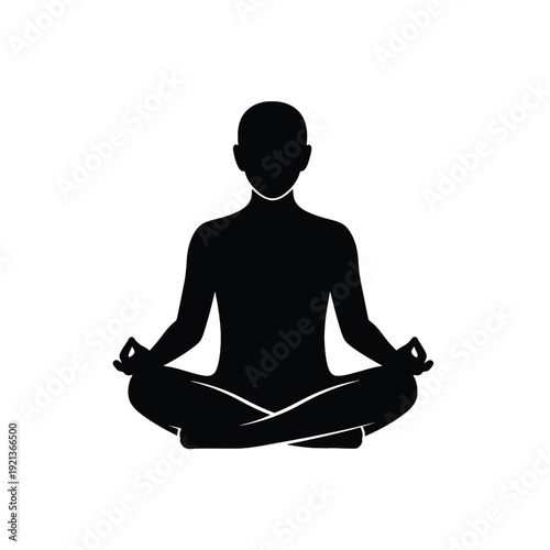 Serene person meditating in peaceful lotus position