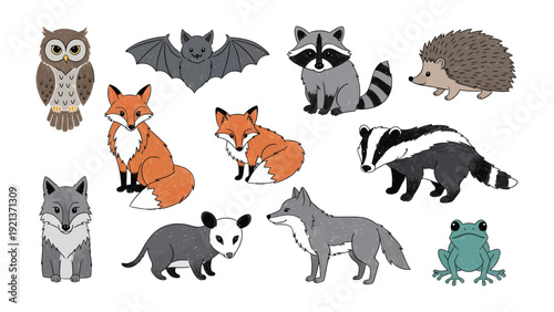 Forest Fauna: A collection of various forest creatures, from the wise owl to the cunning fox, brings the enchanting ecosystem to life.