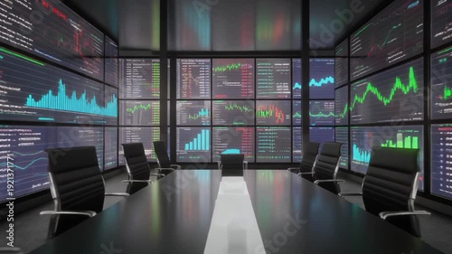 Trading Room With Stock Market Data Analysis