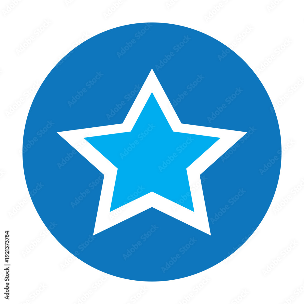 Fototapeta premium Star in circle icon. Star in circle symbol vector sign isolated on white background.