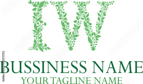 IW I iw initial logo | initial based abstract modern minimal creative logo, vector template image. luxury logotype logo, real estate homie logo. typography logo. initials logo