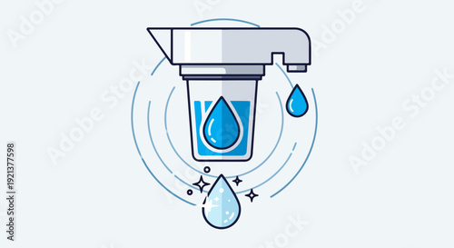 Whisk with water droplets and sparkling effect on light blue background for cooking or baking concept