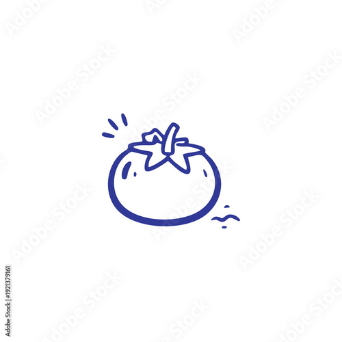 Stylized Bomb Icon in Dark Blue