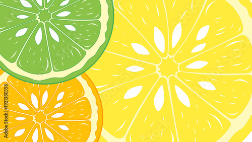 seamless background with lemon, lemon slice isolated on white background, Freshness Orange Slice Frame, Fresh Orange Slice Illustration, orange vektor illustration, lime dan lemon vektor illustration.