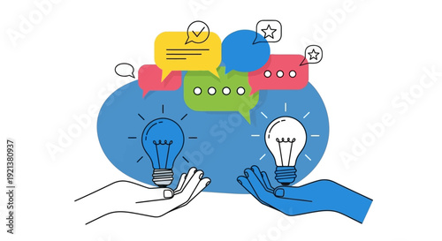 Creative Collaboration and Idea Generation with Lightbulbs and Speech Bubbles