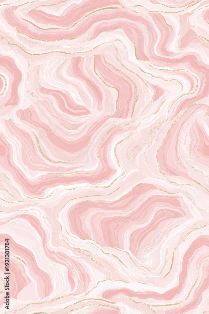 Fototapeta premium A soft pink marble texture with flowing patterns, ideal for backgrounds, wallpapers, or branding materials that need a touch of elegance and modernity, Use in feminine designs or chic decor,