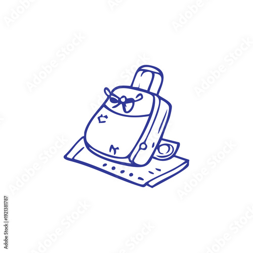 Handheld electric sander tool illustration