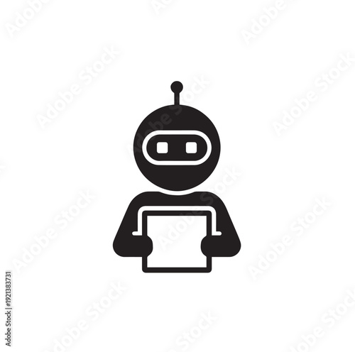 Futuristic AI Robot Assistant Character for Technology and Automation Services