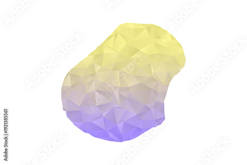 Nauru Map - Polygon Style Vector Illustration in Yellow and Lavender Gradient, Low Poly Geometric Design, Isolated on White Background for Infographics and Projects