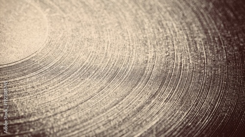 A close-up of a vintage vinyl record, showcasing its textured grooves, Ideal for music-related projects, retro themes, or art designs, Great for blogs, advertisements, and social media posts,