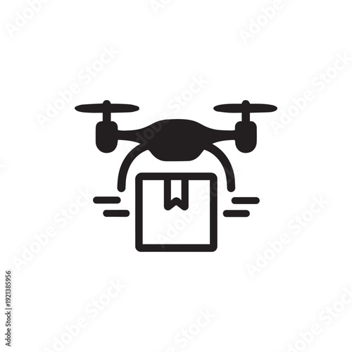 Modern Drone Delivery Service with Parcel Box for Fast Logistics and Shipping