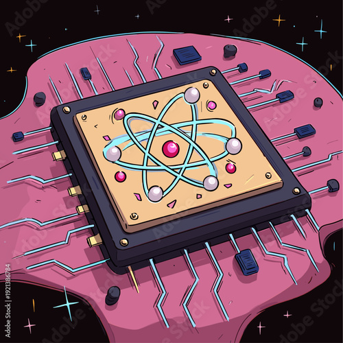 Futuristic Quantum Chip With Qubit Orbits