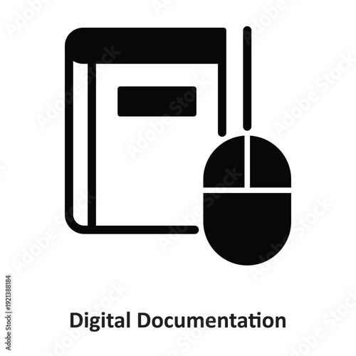 Digital Documentation Vector icon which can easily modify or edit