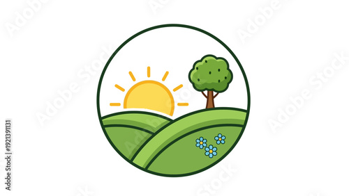Eco Friendly Green Nature Symbol.