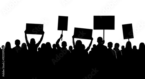 People holding protest signs.