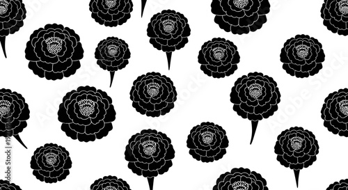 Black Roses Flower Bouquet Isolated White.