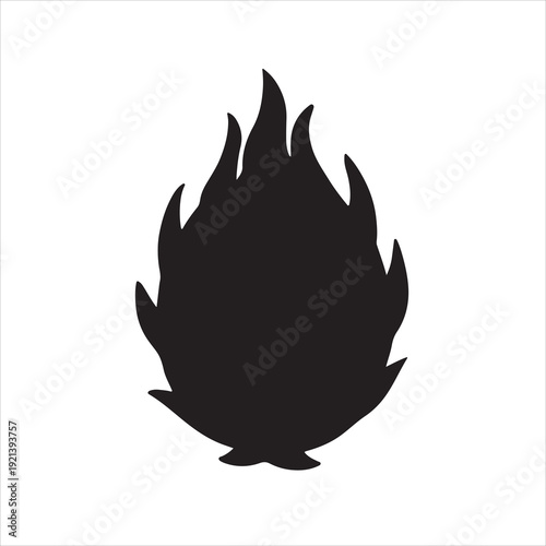 A dragon fruit silhouette vector style