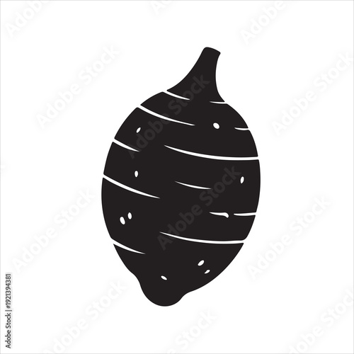 A taro root silhouette vector style illustration