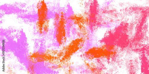 Abstract vibrant pink and orange watercolor brush stroke background. Messy rough grunge acrylic paint texture for modern artistic design, creative backdrop, and vibrant wallpaper vector illustration.