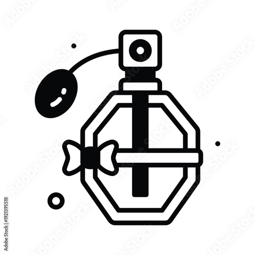 A well designed glyph icon representing perfume bottle for fragrance