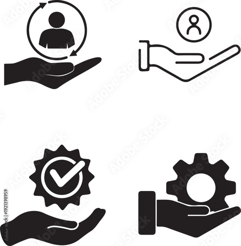 Full customer care service - Minimal vector icon