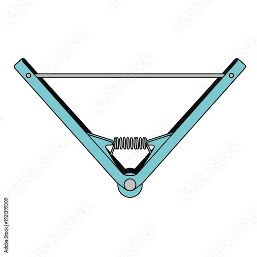 Teal colored hand grip strengthener tool used for physical therapy and building forearm muscle strength on white background.