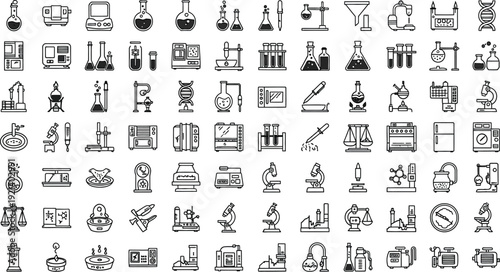 Comprehensive set of modern laboratory equipment and tools for science and research