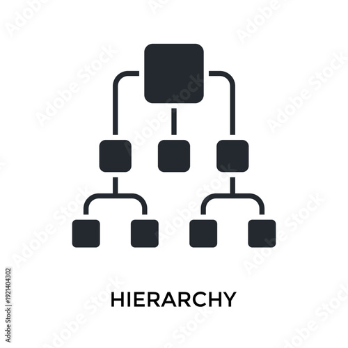 Hierarchy Icon Glyph Style. Vector Illustration For Graphic Design