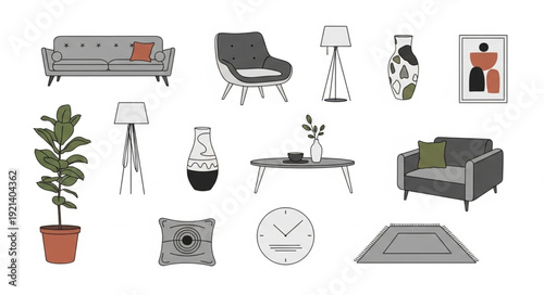 Furniture and Home Decor Elements.