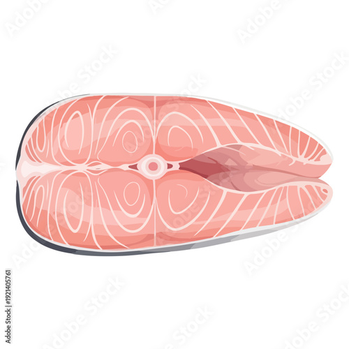 Realistic Fish Fillet Illustration - Pan Fried Seafood Flat Vector Food Icon
