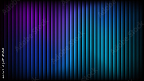 Neon Vertical Gradient Stripes Background, Blue Purple Glowing Lines on Dark, Futuristic Abstract Light Pattern, Modern Tech Geometric Wallpaper