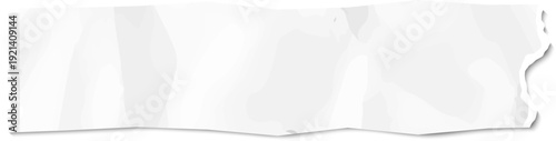 White crumpled paper strip with torn edges